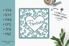 Forever Heart Frame Design - SVG EPS DXF PNG PDF JPG Cut  Product Image 1