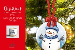 Christmas Round Ornament Sublimation PNG Product Image 1
