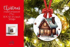 Christmas Round Ornament Sublimation PNG Product Image 1