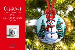 Christmas Round Ornament Sublimation PNG Product Image 1
