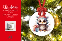 Christmas Round Ornament Sublimation PNG Product Image 1