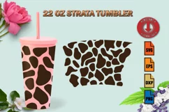 Cow Print 22oz Strata Tumble SVG-EPS-DXF-PNG Product Image 1