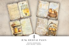 Watercolor Honey Junk Journal Digital Paper Bi-fold Product Image 1