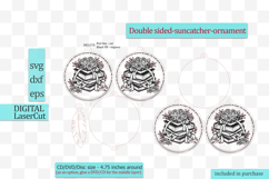 Book stack Roses Suncatcher Ornament svg Laser cut template Product Image 2