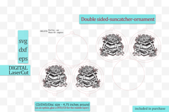 Book stack Roses Suncatcher Ornament svg Laser cut template Product Image 3