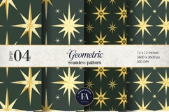 Modern Geometric Pattern Digital Paper | Snowflakes pattern Product Image 1