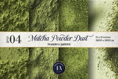Matcha Powder Texture, Green Matcha Dust Digital Paper Product Image 1