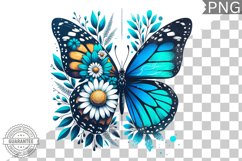 Floral Butterfly Sublimation - Clipart PNG Design Product Image 1
