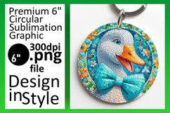 Trendy Round Design Car Coaster PNG , Goose Product Image 1
