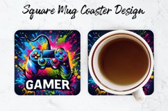 Gamer Mug coaster | Coaster | Sublimation Product Image 1