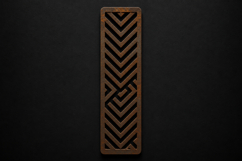 Chevron Pattern Wooden Bookmark for Book Lovers Product Image 1