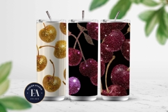 Glitter Coquette Cherry Pattern | Sparkly Glam Texture Paper Product Image 2