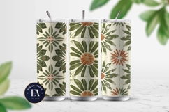 Retro Floral Block Print | Geometric Floral Pattern Product Image 2