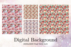 Cake Birthday Party Cake Seamlesss Pattern Background_23 Product Image 1