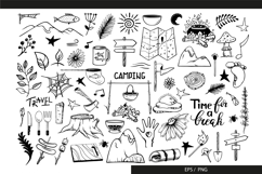 Set summer camping png doodle illustration Product Image 1