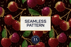 Glitter Coquette Cherry Pattern | Sparkly Glam Texture Paper Product Image 3