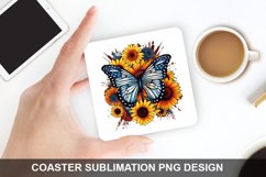 4Th Of July Butterfly- Coaster Sublimation Design Product Image 1