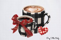 Red Black Glitter Plaid Clipart PNG Product Image 1