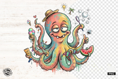 Whimsical Summer Octopus Clipart Product Image 1