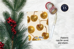 Glitter Coquette Cherry Pattern | Sparkly Glam Texture Paper Product Image 4