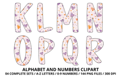 Halloween Alphabet Clipart PNG, watercolor letters doodle Product Image 3