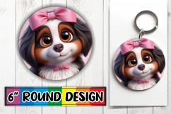 Enchanted Circle Keychain Magic, 3D Dog Product Image 1