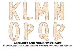 Baby Shower Watercolor Alphabet and Numbers Clipart PNG Product Image 3