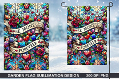 Flowers Garden Flag Sublimation| Flower Garden Flag PNG Product Image 1
