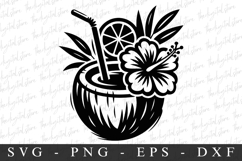 Coconut Drink SVG | SVG Cut files | Cricut Product Image 1
