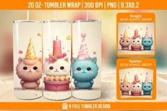 Cute Birthday Tumbler Wraps, Sublimation Wrap Product Image 1