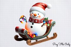 Funny Christmas Snowman Clipart PNG Product Image 1