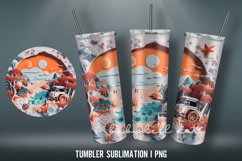 3D Summer Tumbler Wrap Sublimation PNG | Papercat 3D Product Image 3