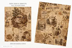 Coffee In Winter Junk Journal Pages Product Image 3