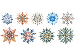 Boho Christmas Snowflakes Clipart Product Image 5