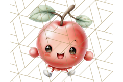 Fruit Doodles Clipart, Cute Cartoon Fruit PNG, Kawaii Food Product Image 3