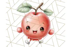 Fruit Doodles Clipart, Cute Cartoon Fruit PNG, Kawaii Food Product Image 3