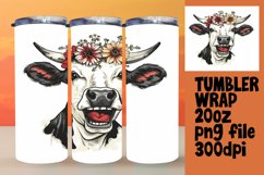 Lighthearted Farm Cow Watercolor Tumbler Wrap - 20oz Product Image 1