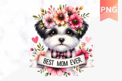 Best MOM Ever Sublimation - Mother&#039;s Day Clipart PNG Design Product Image 1