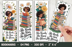 Book Girl Bookmark Sublimation Product Image 1