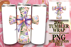 RADIANT DAYS 20oz TUMBLER WRAP, Flower Cross Product Image 1