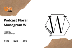 Podcast Floral Monogram Product Image 1