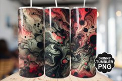 Black Red And Liquid stained Glass - Tumbler PNG Design Product Image 1