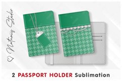 2 Trendy Fashion patterns - Passport Holder sublimation. Product Image 1