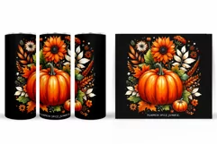 Fall Pumpkin Tumbler Design. Fall Tumbler Sublimation Product Image 2