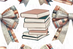 Books and Bows PNG, Coquette Bookish Aesthetic for Bookworm Product Image 5