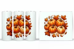 Fall Pumpkin Tumbler Sublimation. Fall Tumbler Design Product Image 2