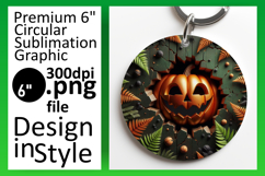 Sophisticated Circle PNG Car Coaster , 3D Pumpkin Product Image 1