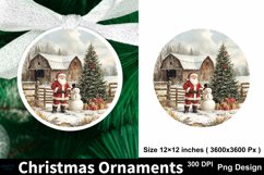 Christmas Ornaments PNG Round Sign PNG, Christmas Round Sign Product Image 1
