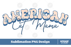 American Cat Mama Papa 4th of July USA Paw DTF PNG Bundle Product Image 2