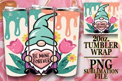 Blissful Sublimation 20oz tumbler wrap, Valentines Product Image 1